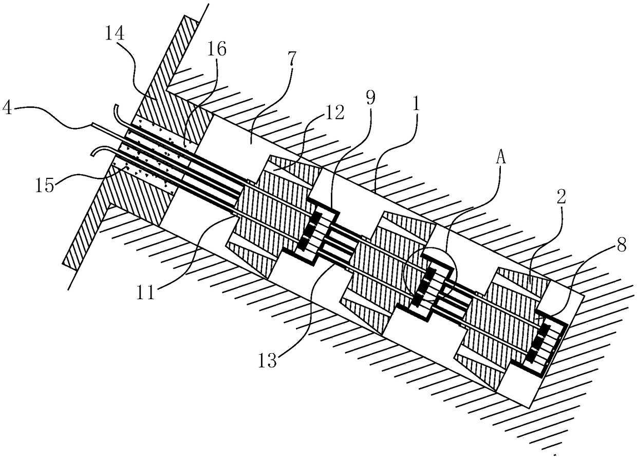 Novel slope-treatment anchor cable structure