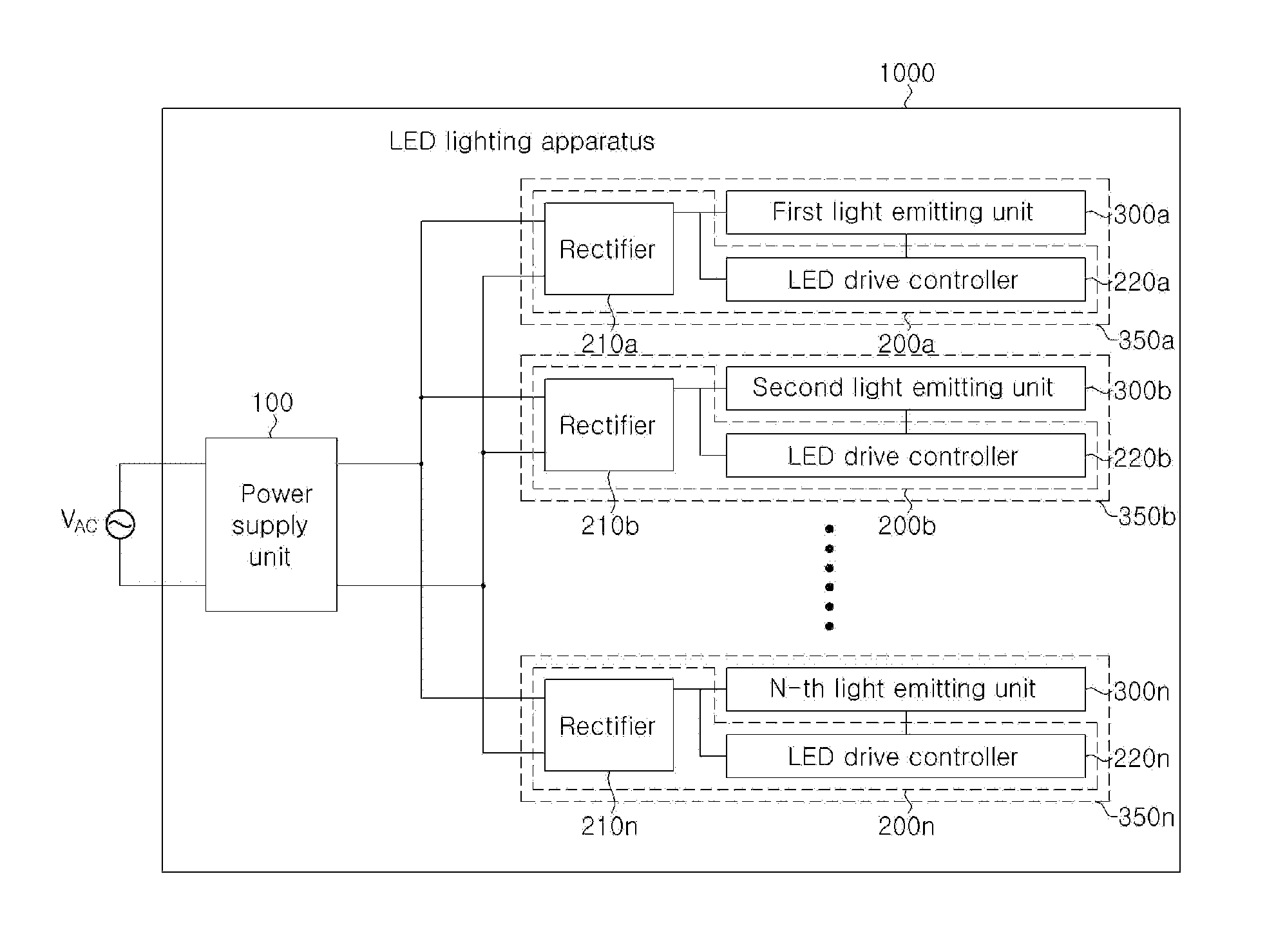 Ac LED lighting apparatus