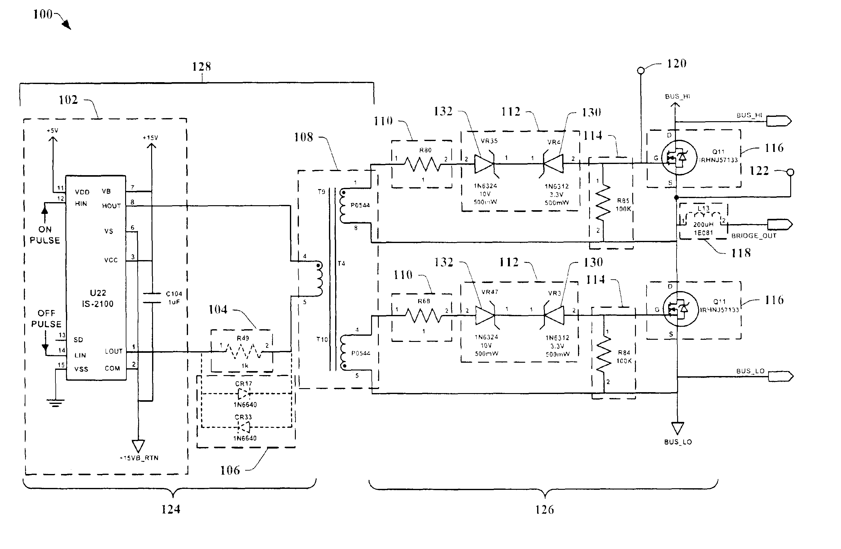 Isolated FET drive utilizing Zener diode based systems, methods and apparatus