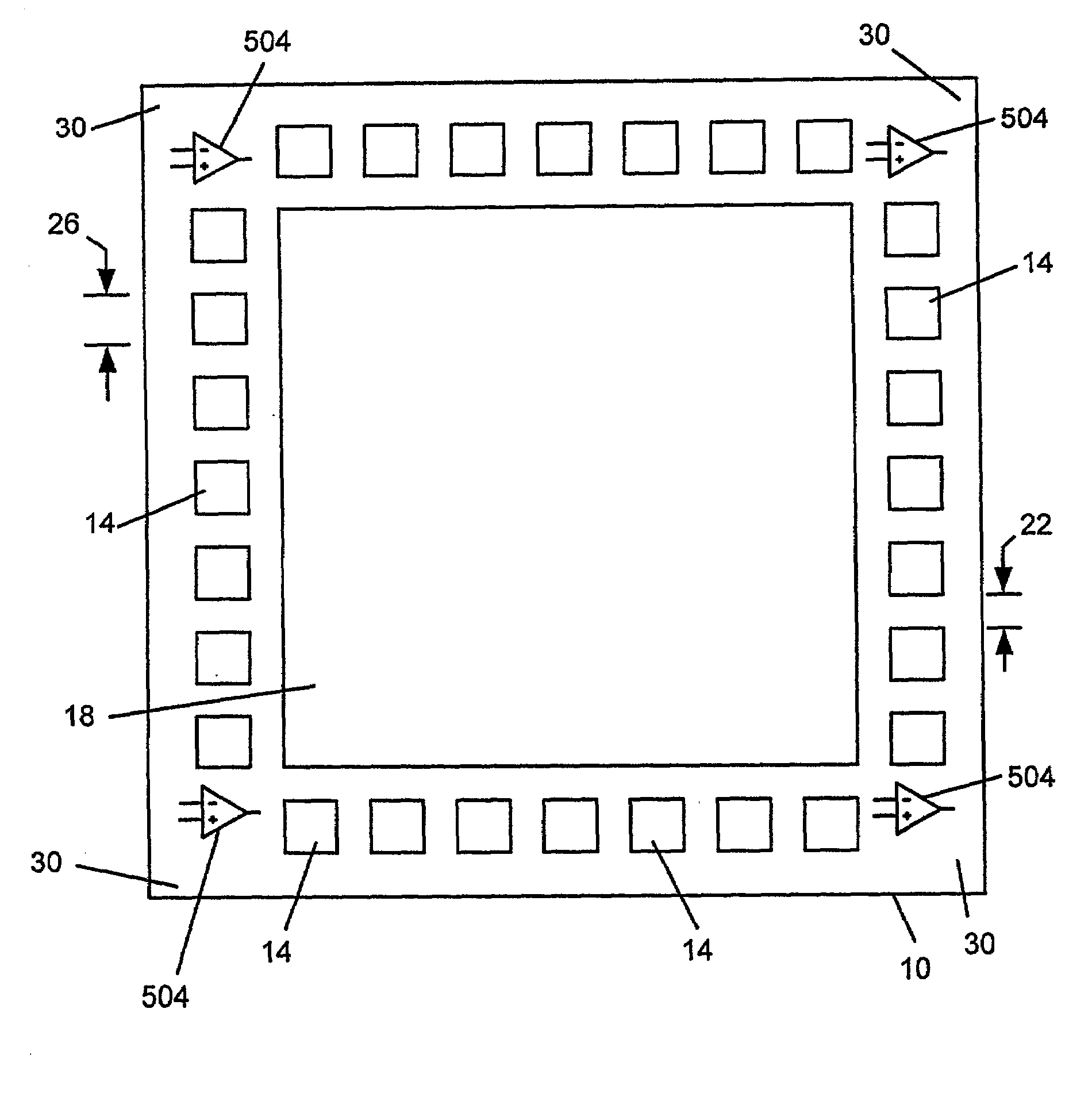 Microcontroller having an on-chip high gain amplifier