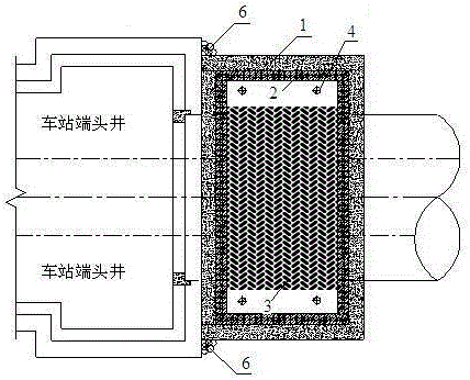 Enclosed waterproof reinforced structure of original plain wall of shield and construction technology