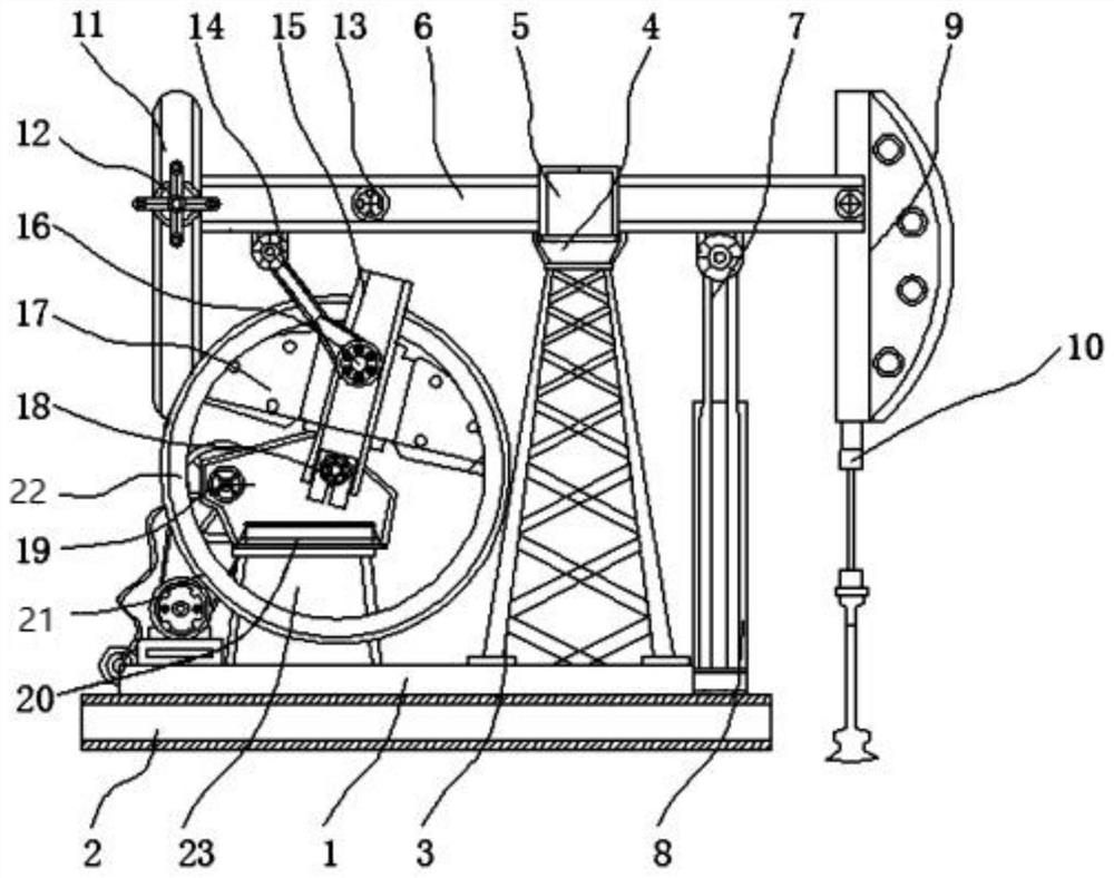 A beam pumping unit with composite balance for oil drilling