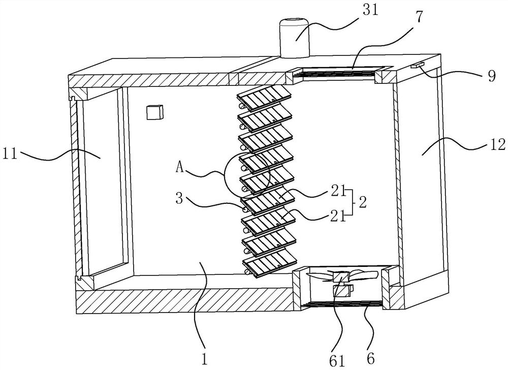 Breathing type energy-saving glass curtain wall and construction process thereof