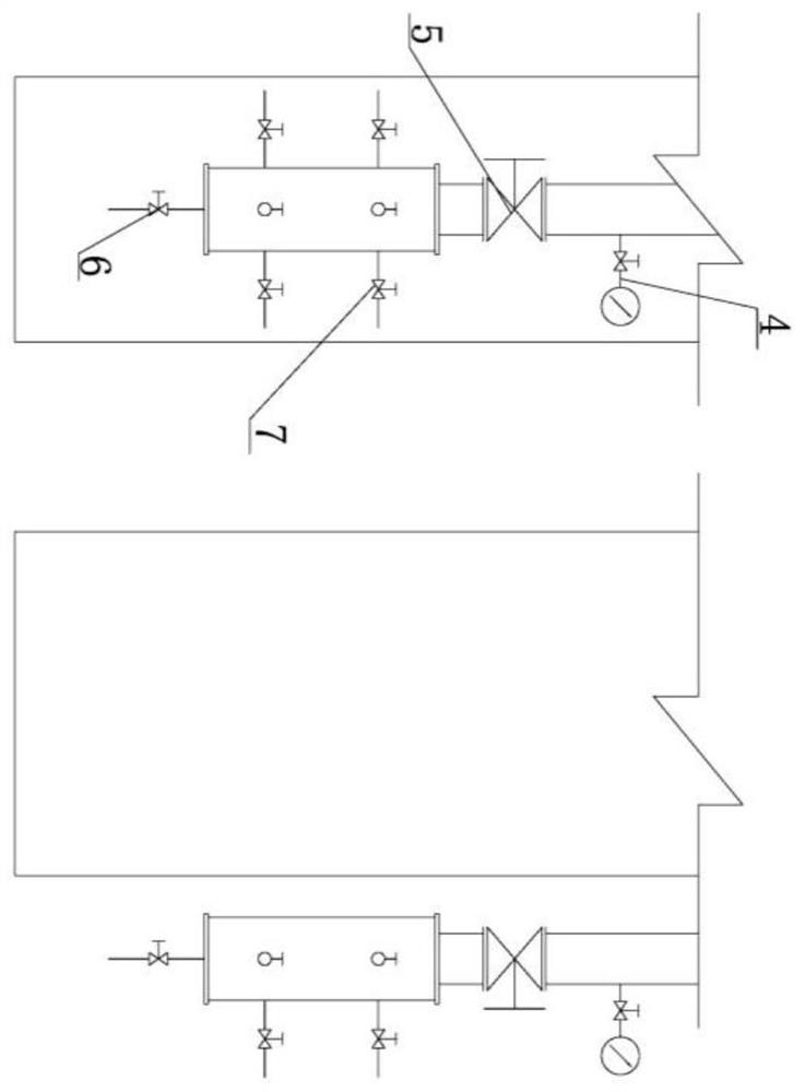 A casting machine slag ditch baking device and baking method