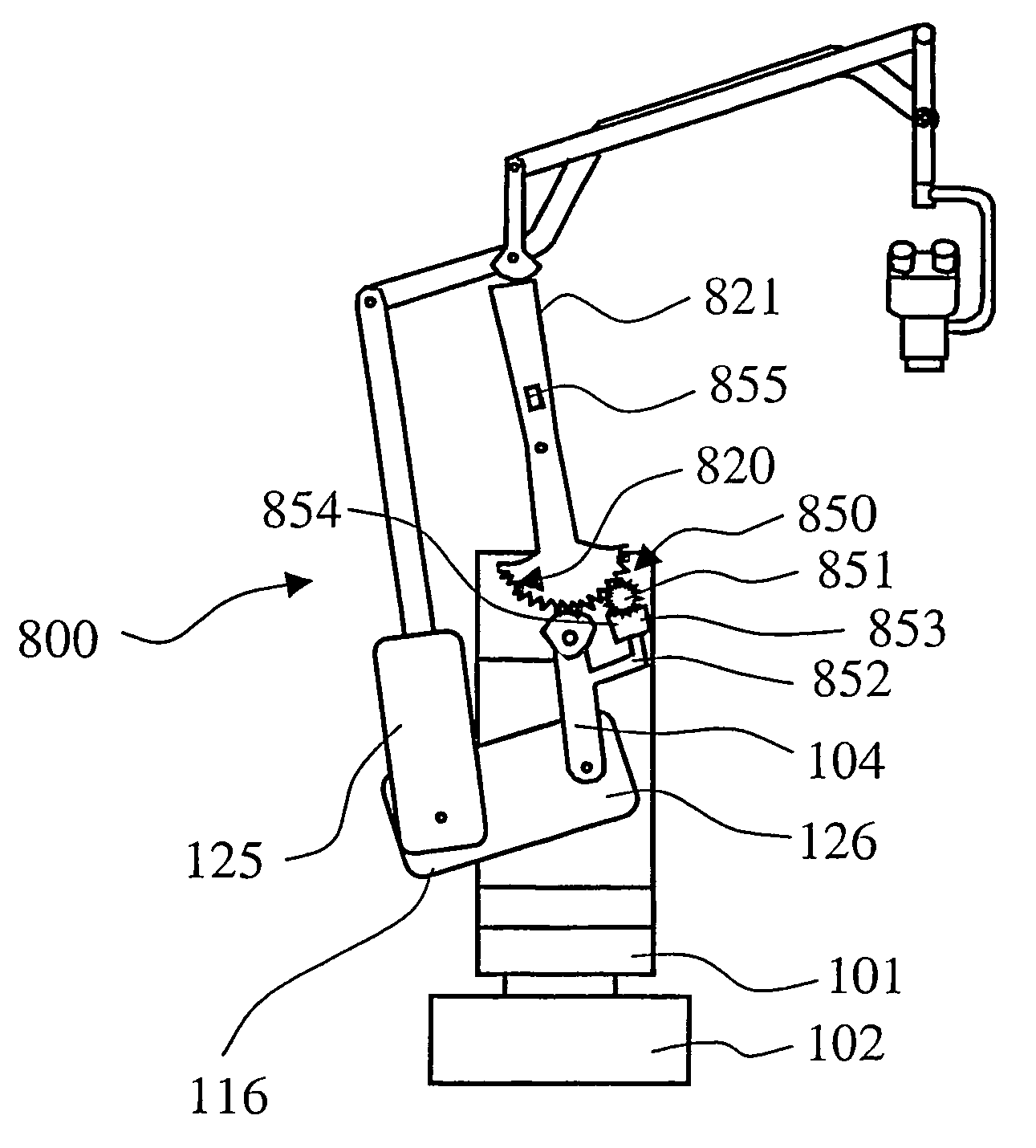 Stand arrangement for a medical-optical instrument