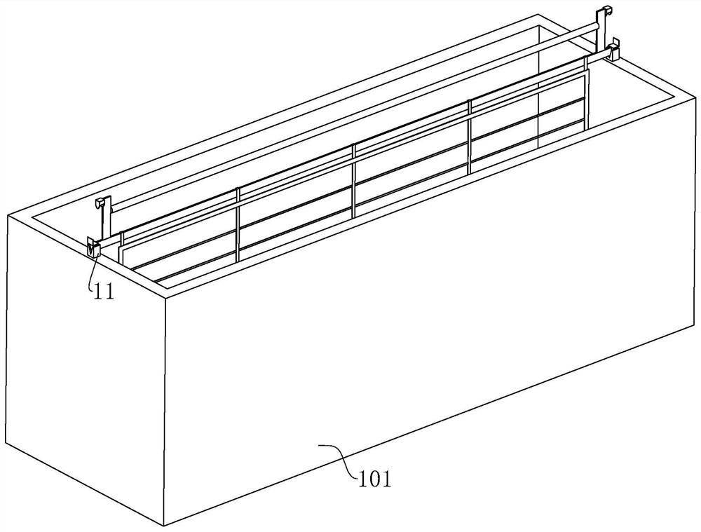 An automated rack plating pool