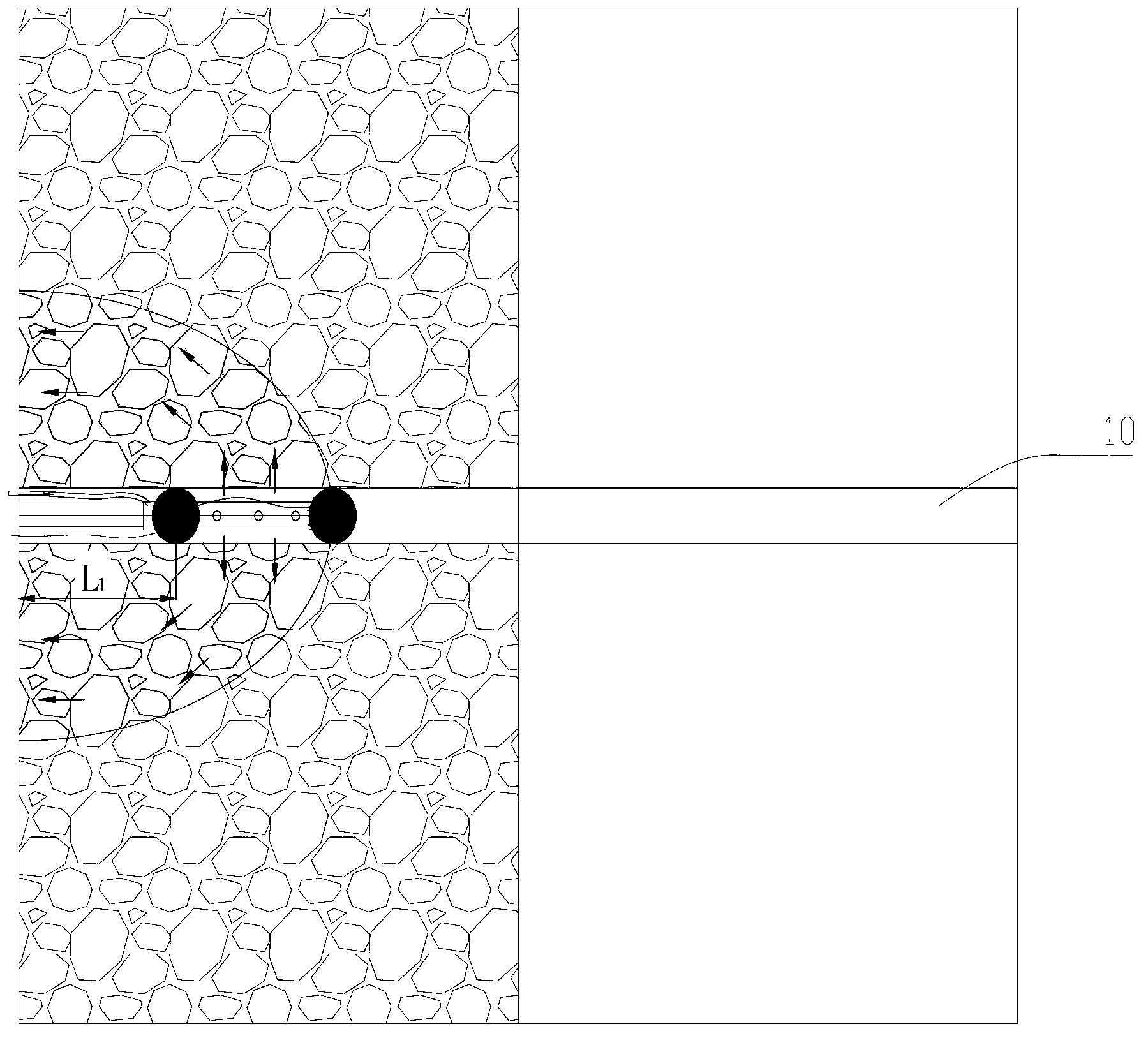 Method and device for testing loose circle of surrounding rock