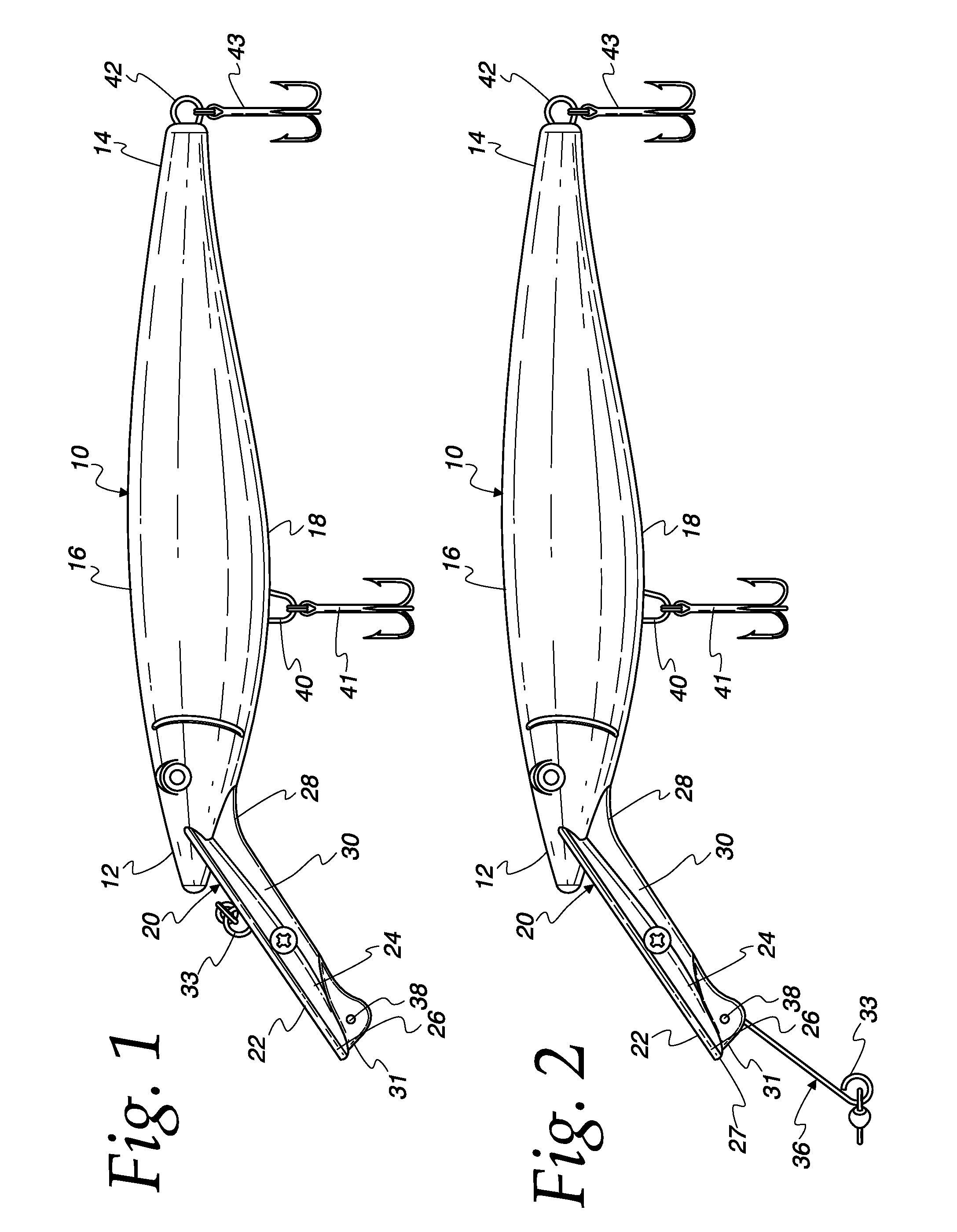 Deep diving fishing lure