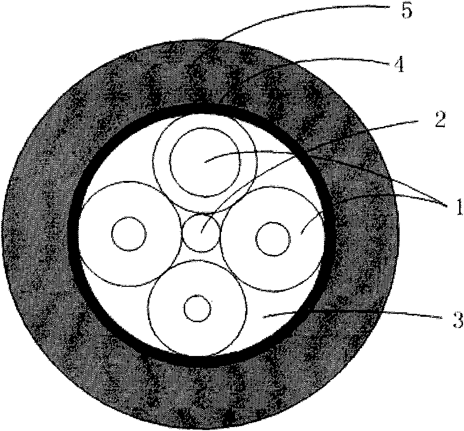 Monophase electric optical fiber embedded power cable