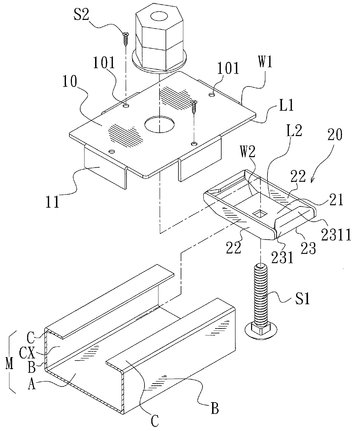 Highly versatile and easy to assemble high-strength support assembly