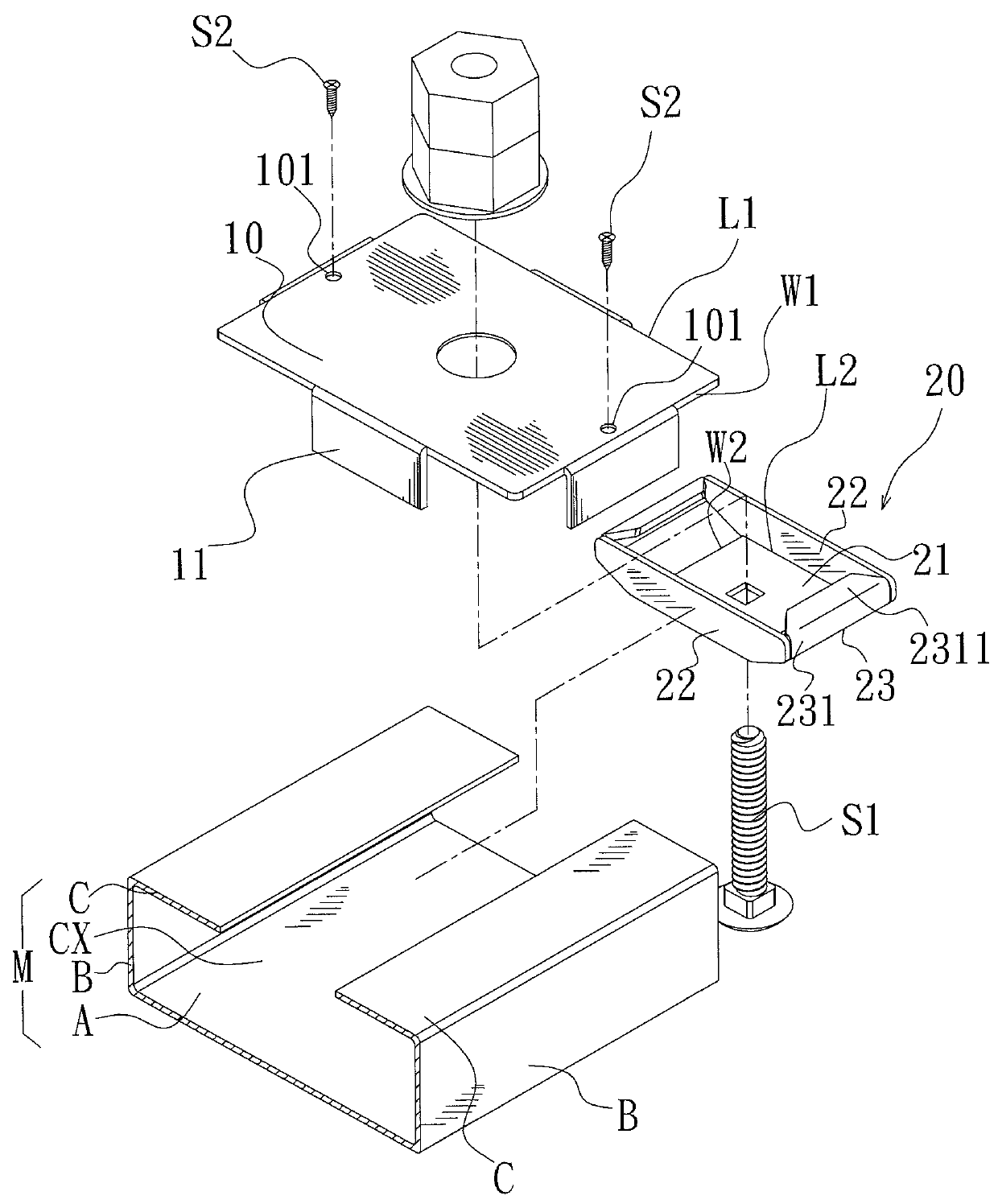 Highly versatile and easy to assemble high-strength support assembly