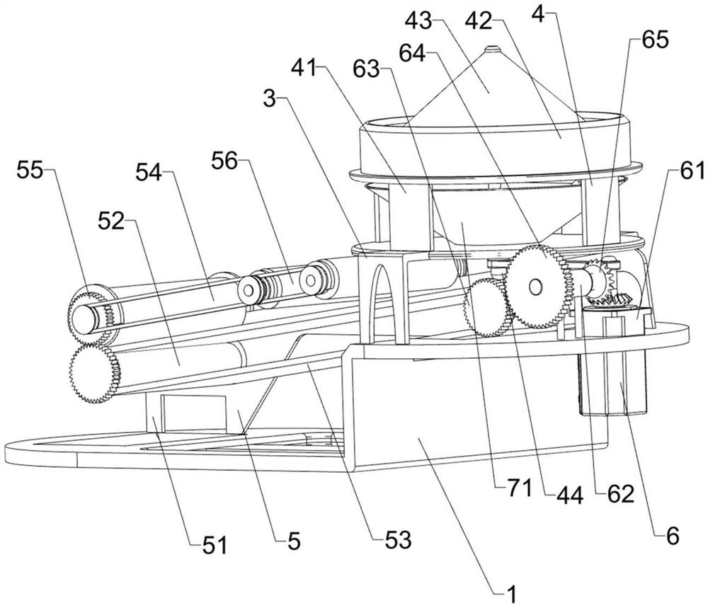 A raw material screening device for pet dry food production