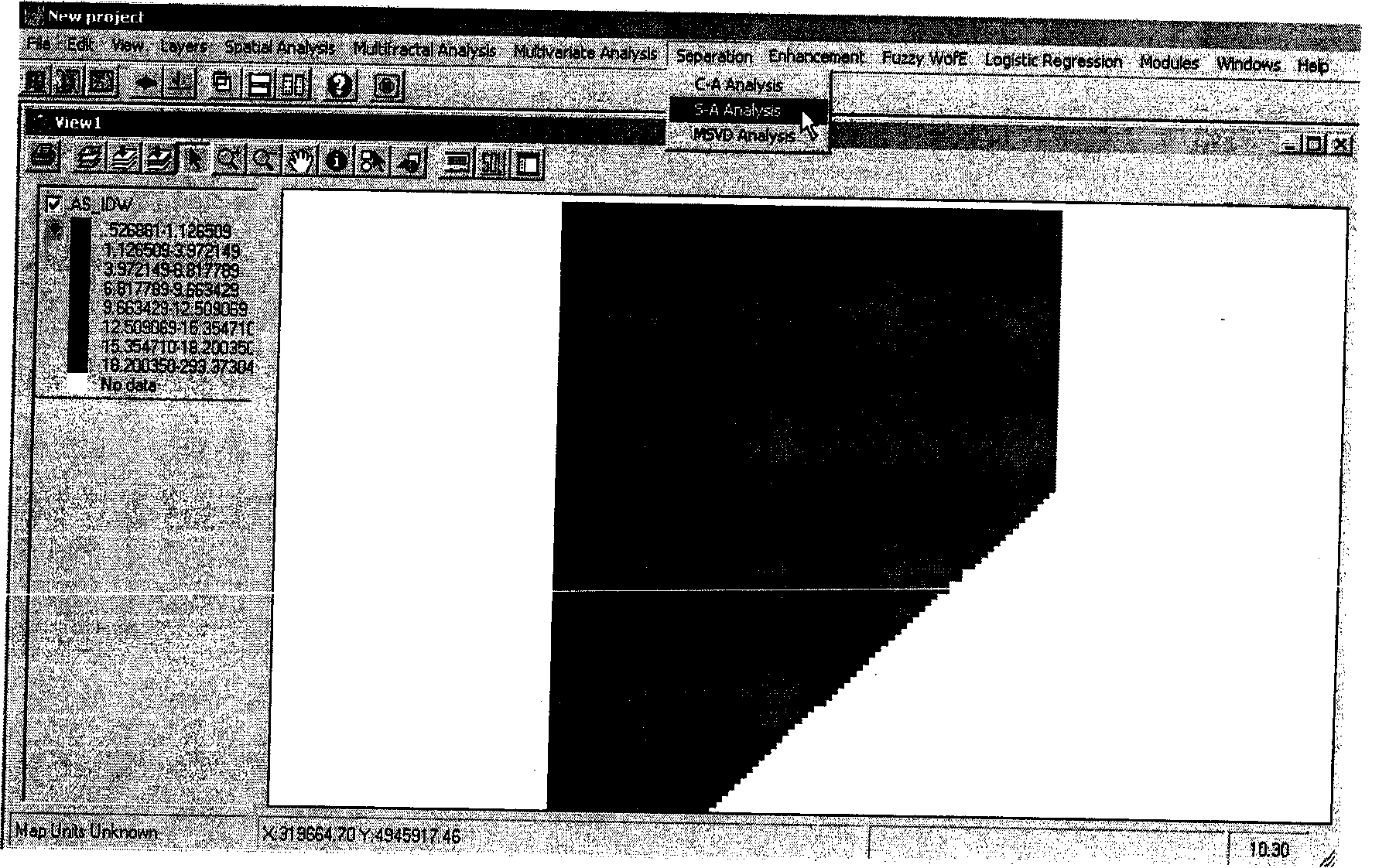 Method for extracting geoscience spatial information based on generalized self-similarity principle