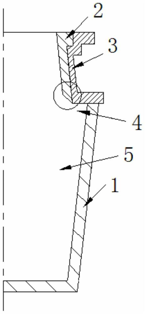 Mounting structure of die-cast cap mouth shell and method of die-casting pouring