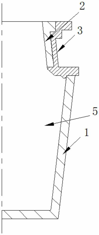 Mounting structure of die-cast cap mouth shell and method of die-casting pouring