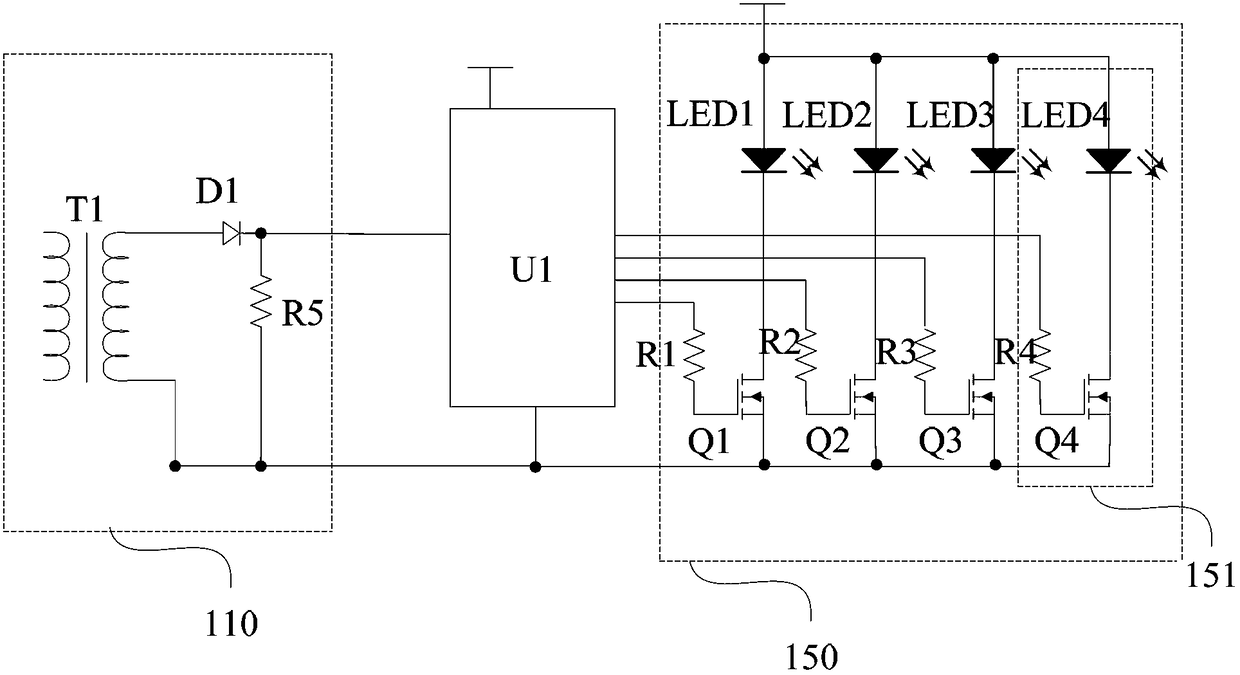 Lamp life monitoring circuit and lamps