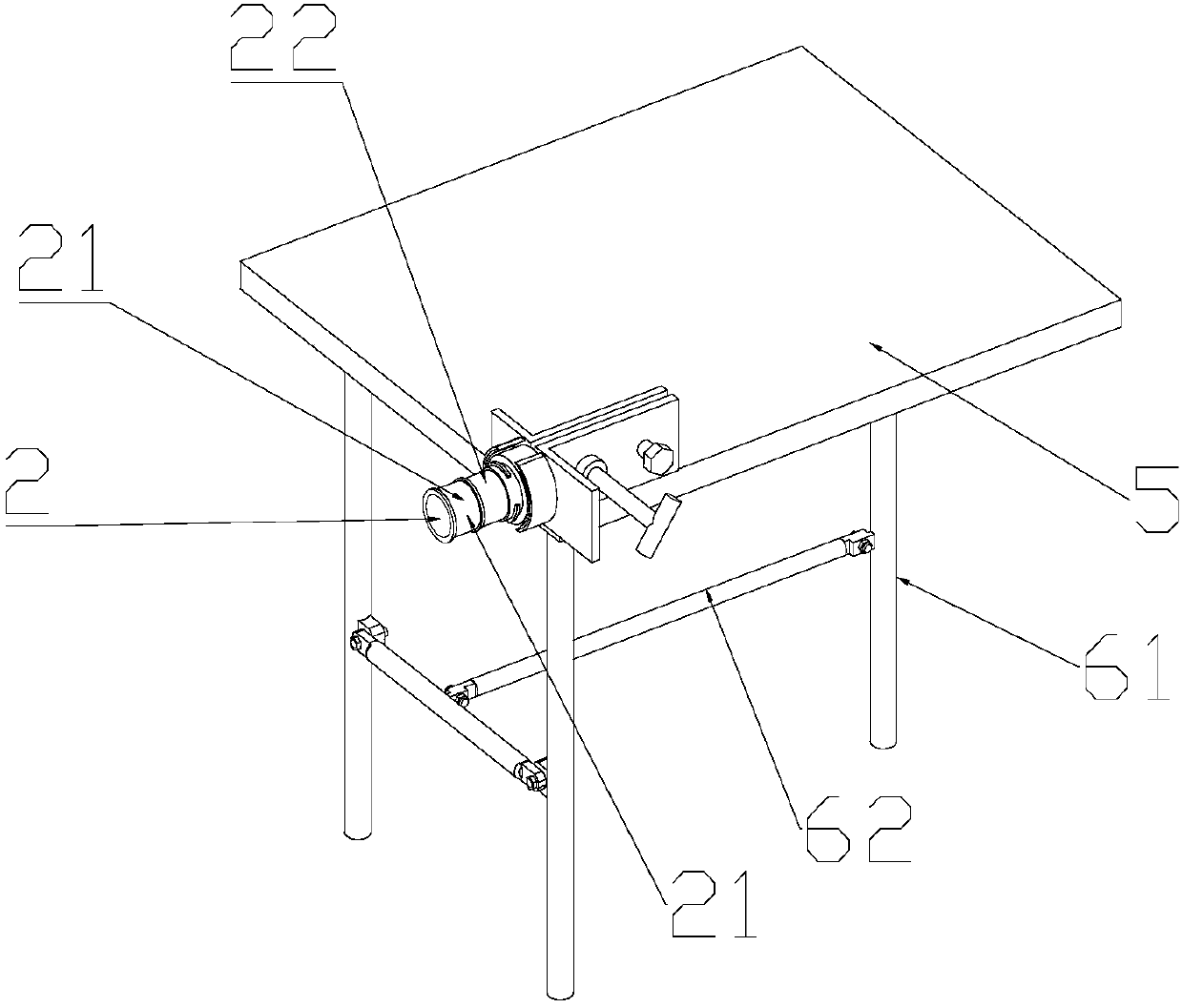 Combined tool for binding fire hose and application method thereof