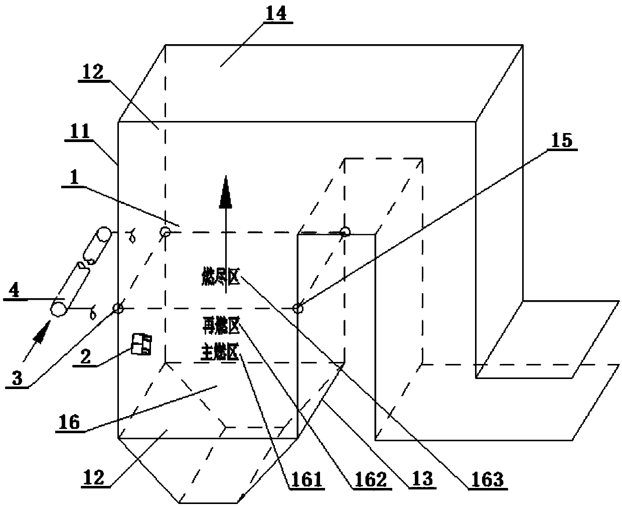 Reasonable-structure type gas boiler efficient low-NOx combustion system