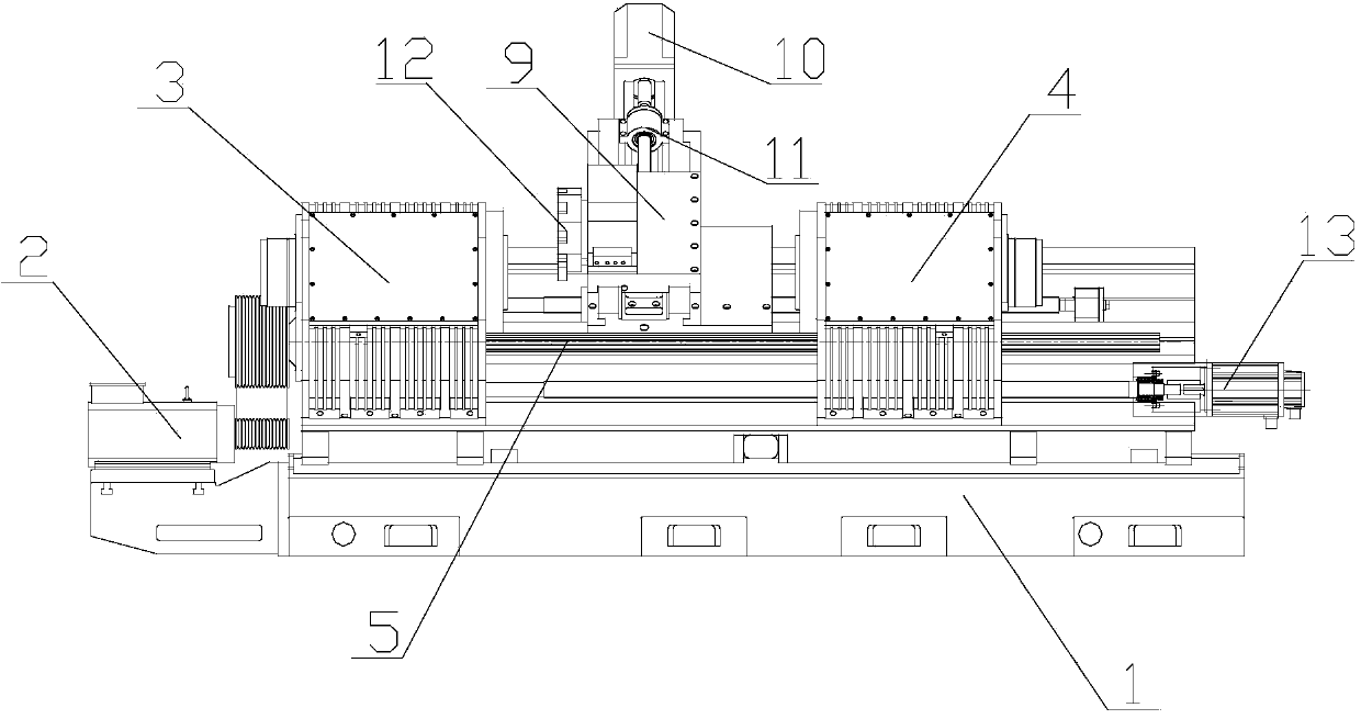 Synchronous double-spindle-box numerically controlled lathe