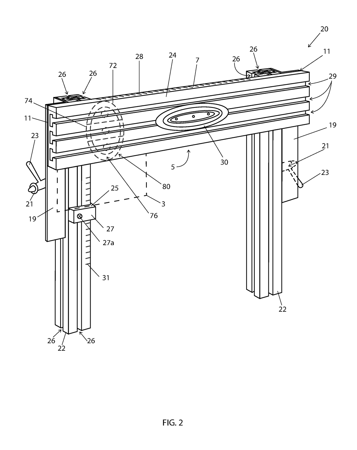 Tapered template guided system for a router