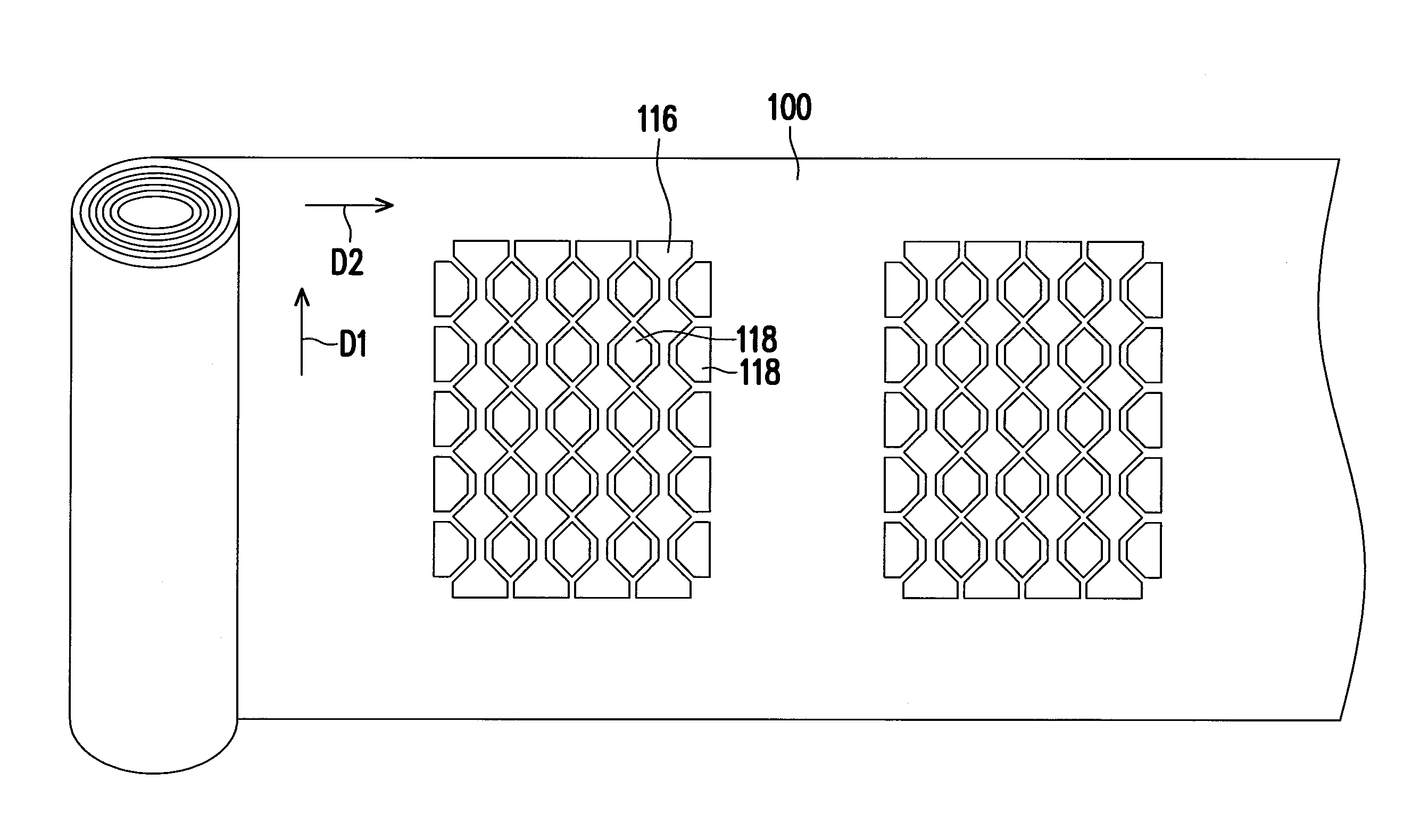 Flexible projective capacitive touch sensor structure