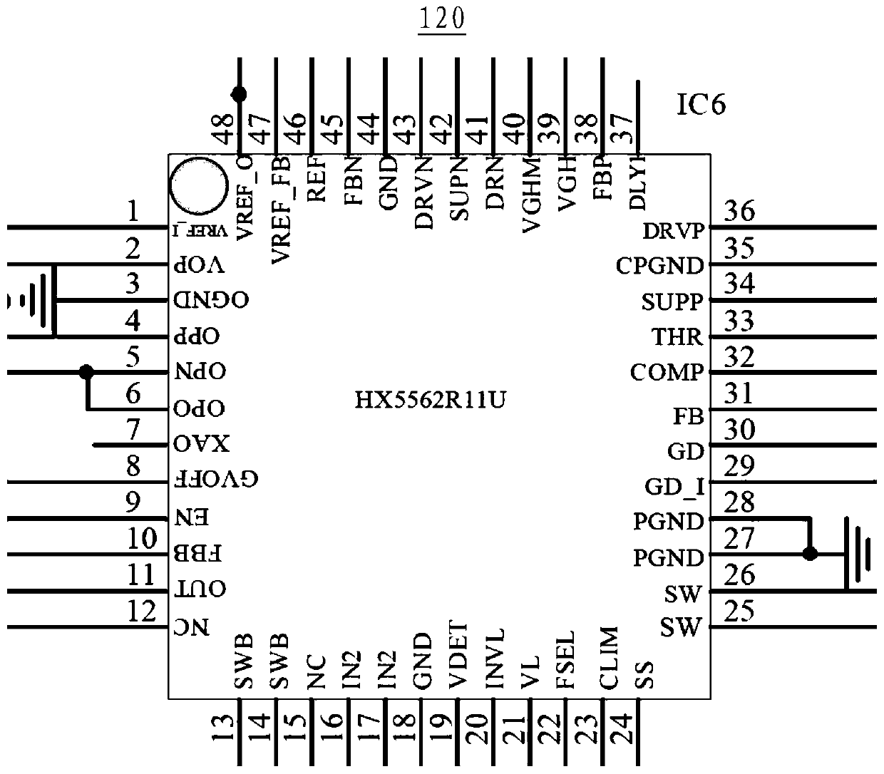 TCON drive circuit applied to notebook computer