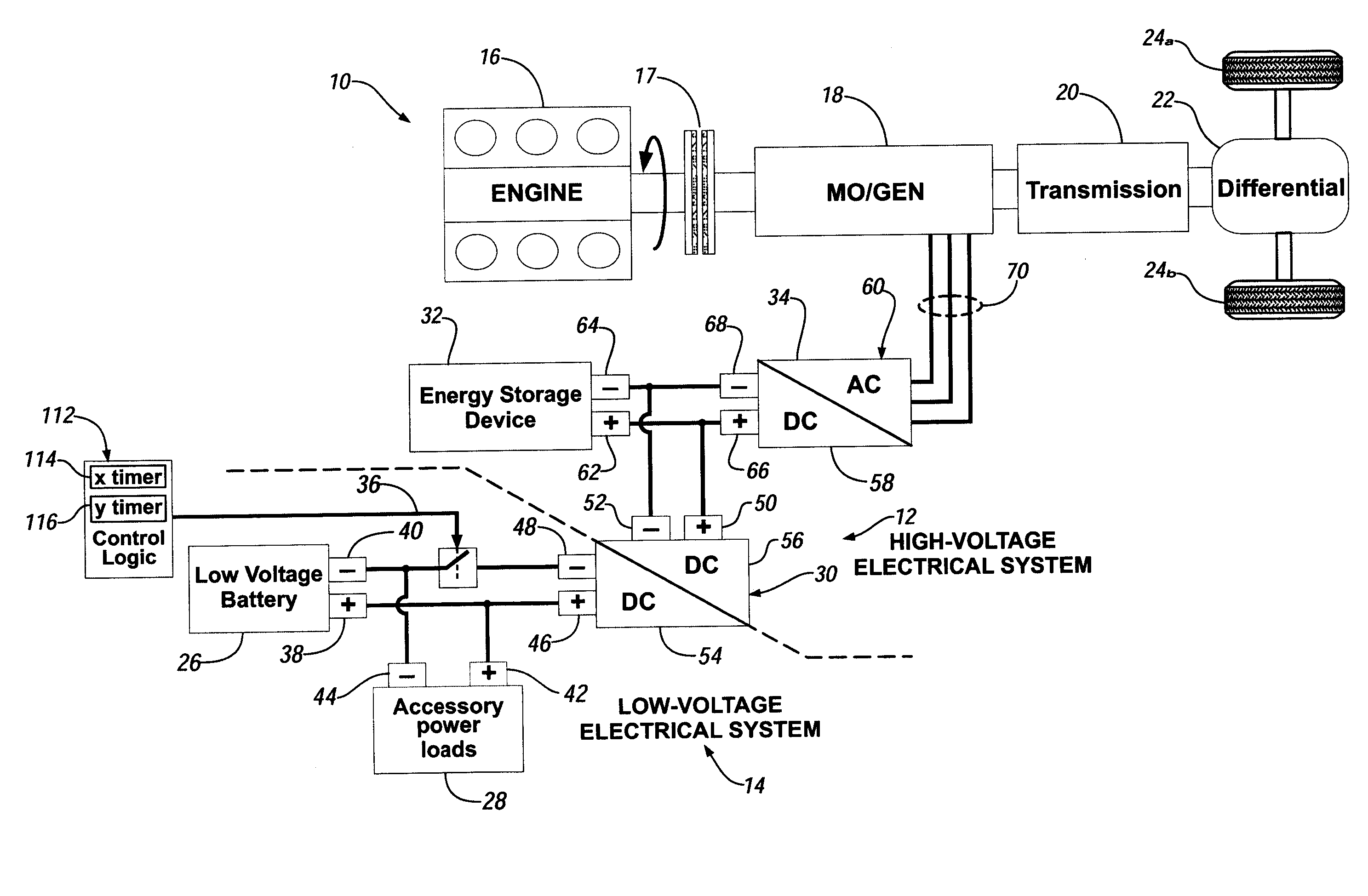 Vehicular Electrical System and Control Method Therefor