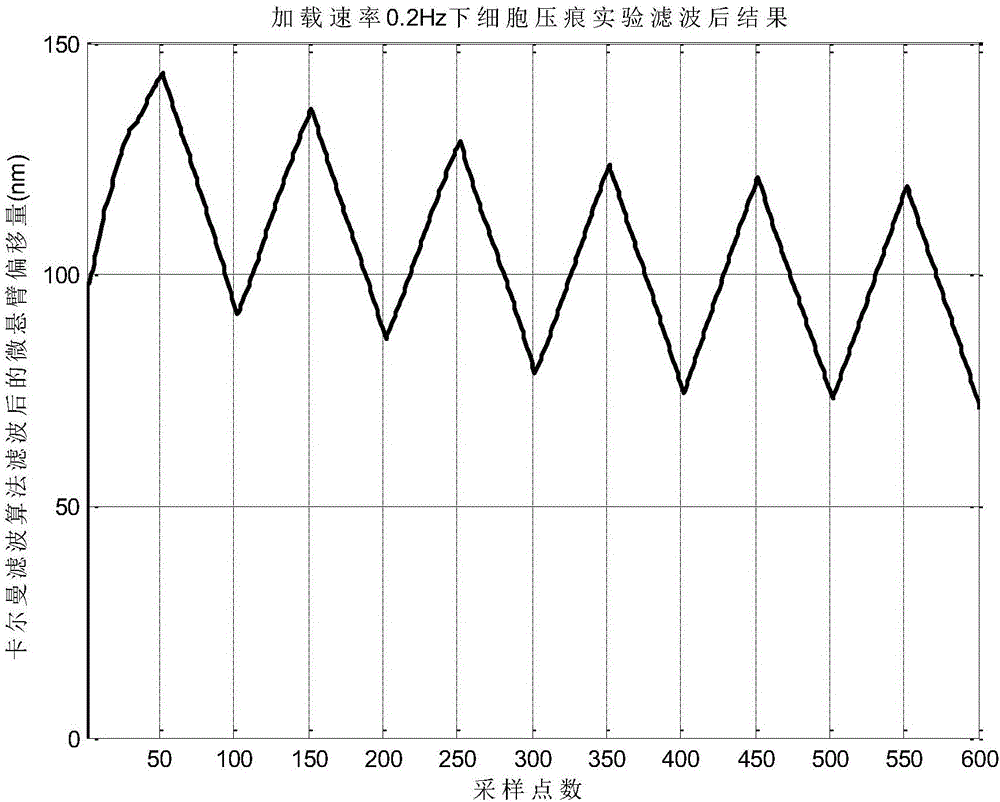 Kalman filtering based method for detecting mechanical property of cell through AFM (Atomic Force Microscope)