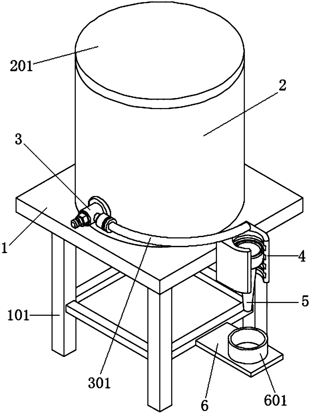 Passivating agent releasing mechanism for purple copper pipe winding machine