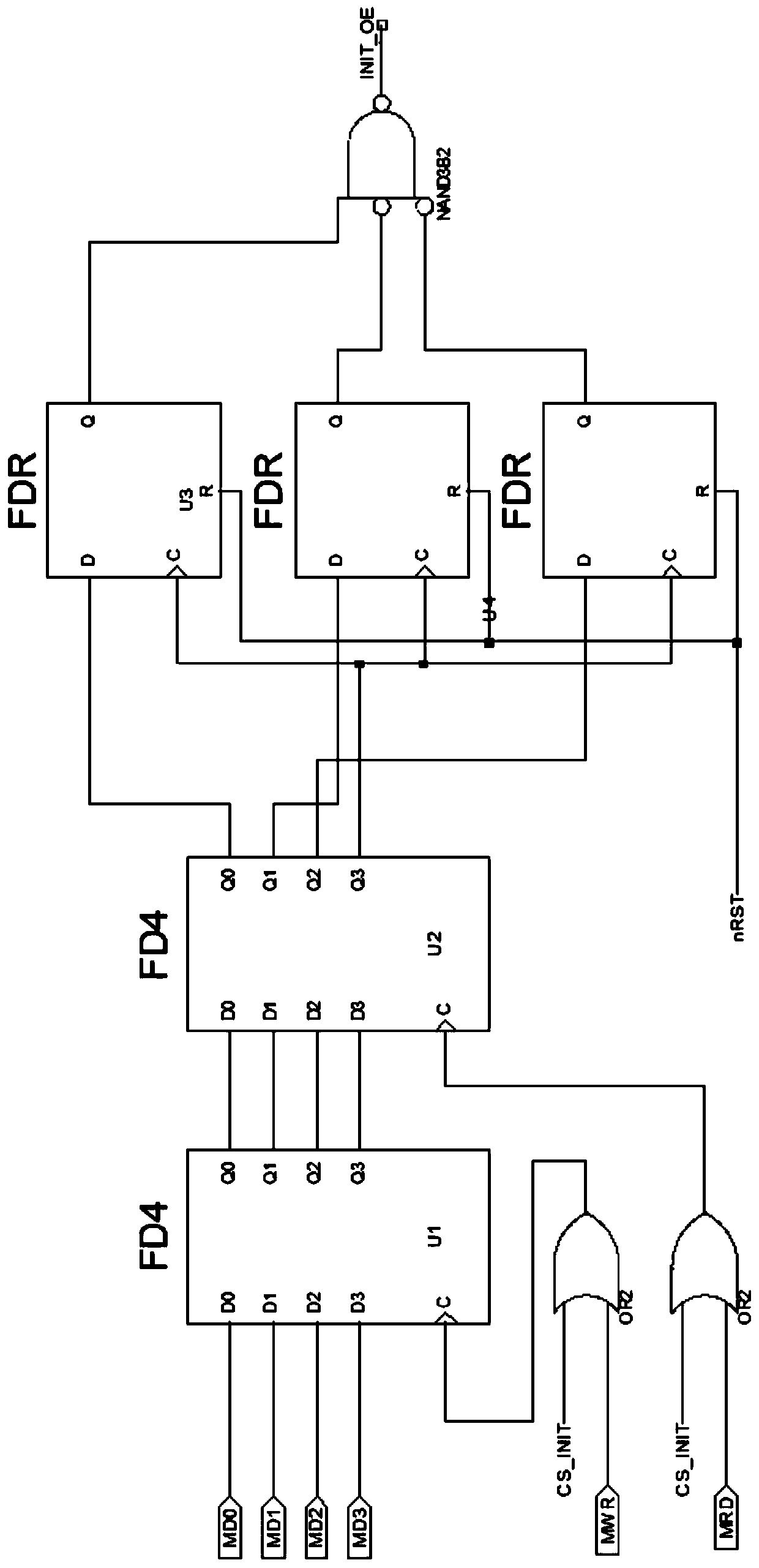 Hardware circuit encryption device realized through CPLD