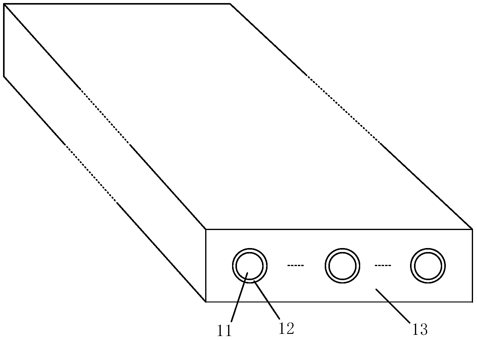 Rectangular-cross-section conductor internally provided with multiple inner cores and capable of reducing AC resistance