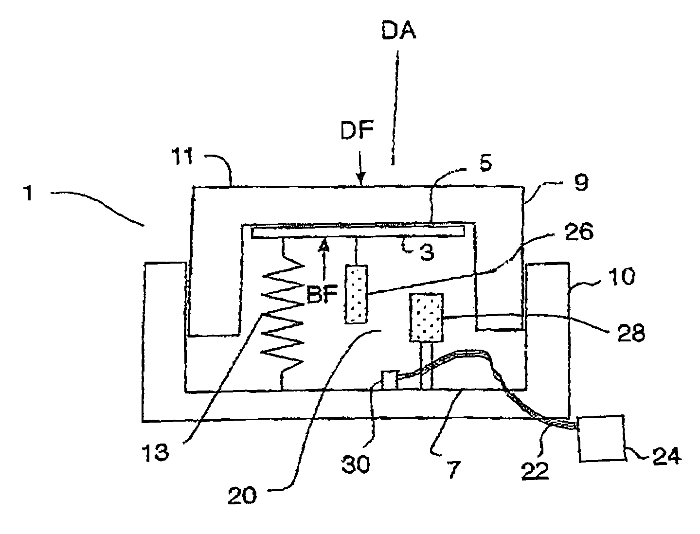 Displacement and force sensor