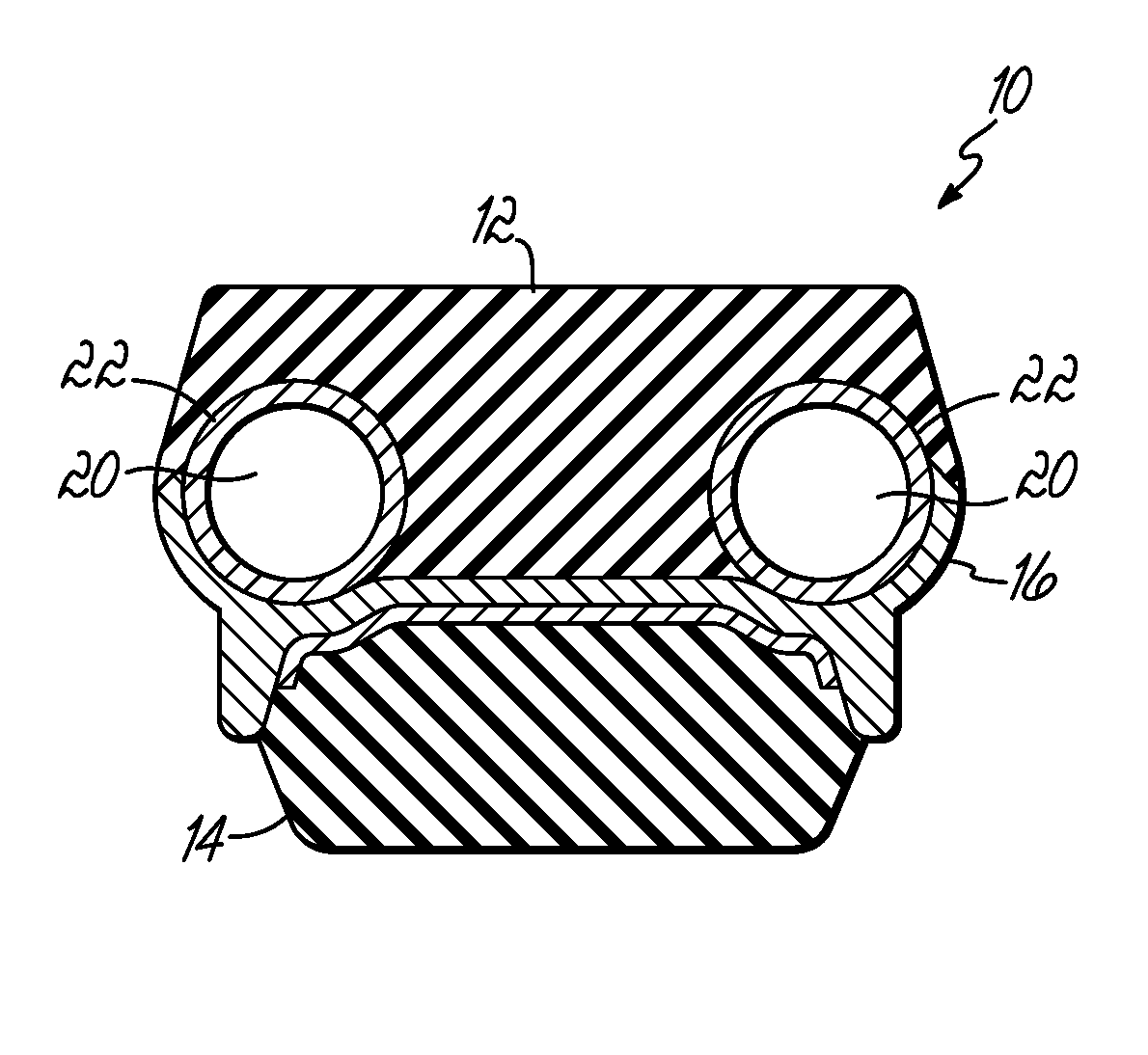 Track segment with EP(D)M rubber based backer and method of making