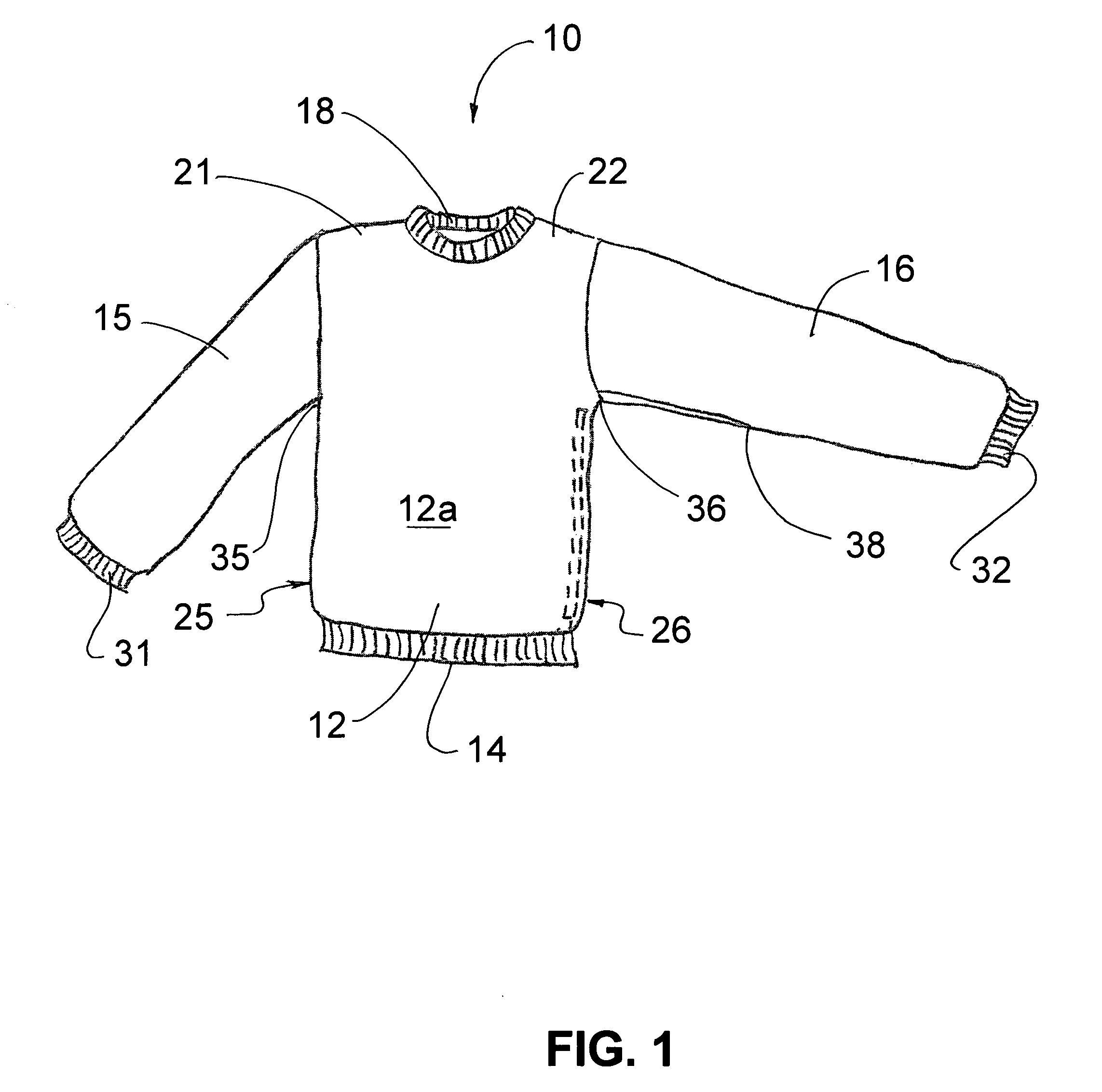 Upper garment for patient