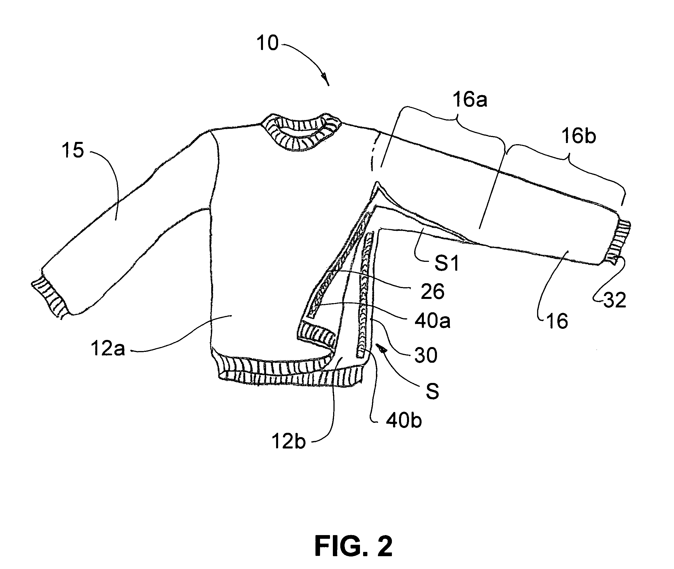 Upper garment for patient