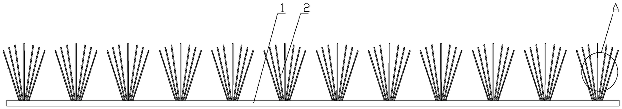 Camouflage grass capable of realizing radar camouflage and near-infrared camouflage, and preparation method thereof