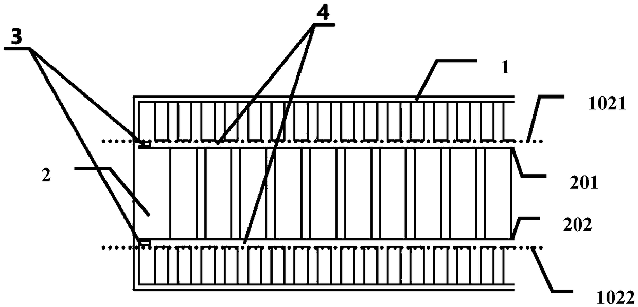 Photonic crystal-loaded zigzag waveguide dual-injection slow-wave structure