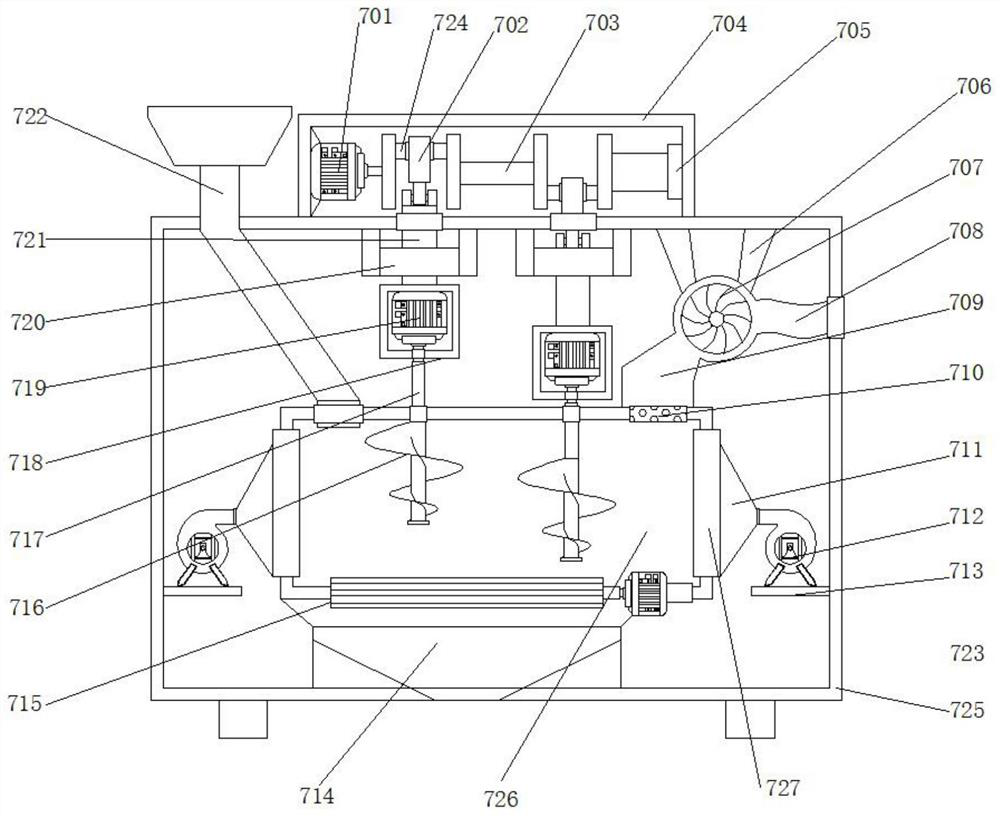 Efficient grain unloading operation dust collection device