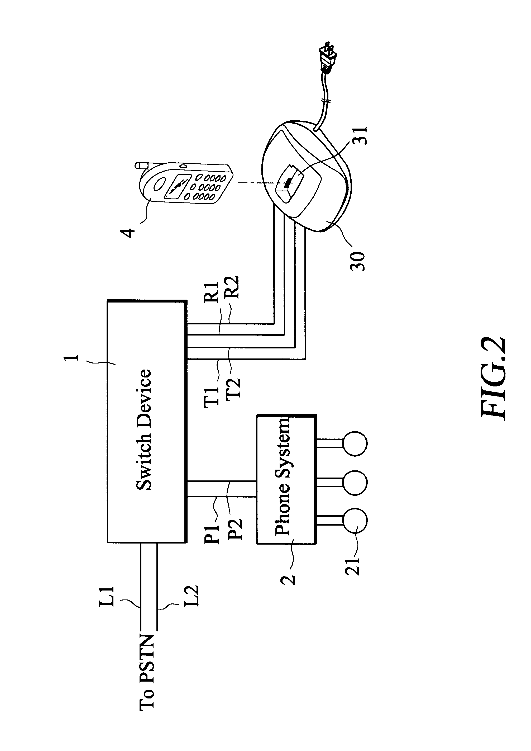 Control device for forwarding incoming call from mobile phone to phone set coupled to public telecom network