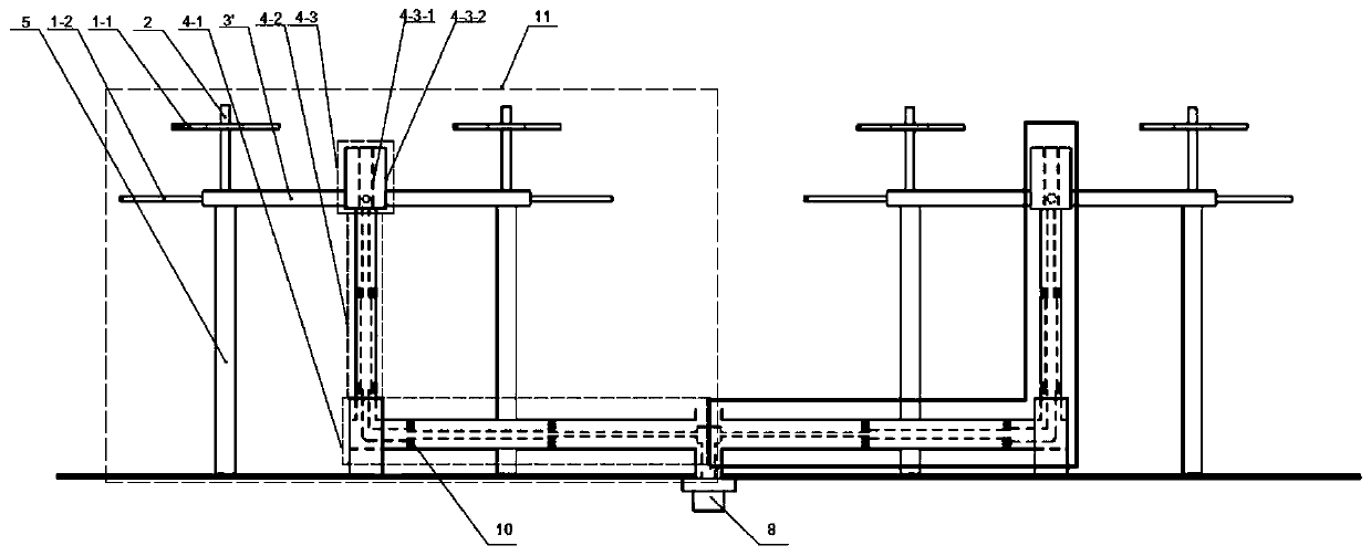 Full-band double-layer trapezoidal digital television transmitting antenna