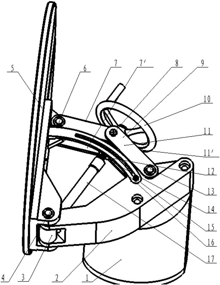 Space large-angle precise switching and locking device