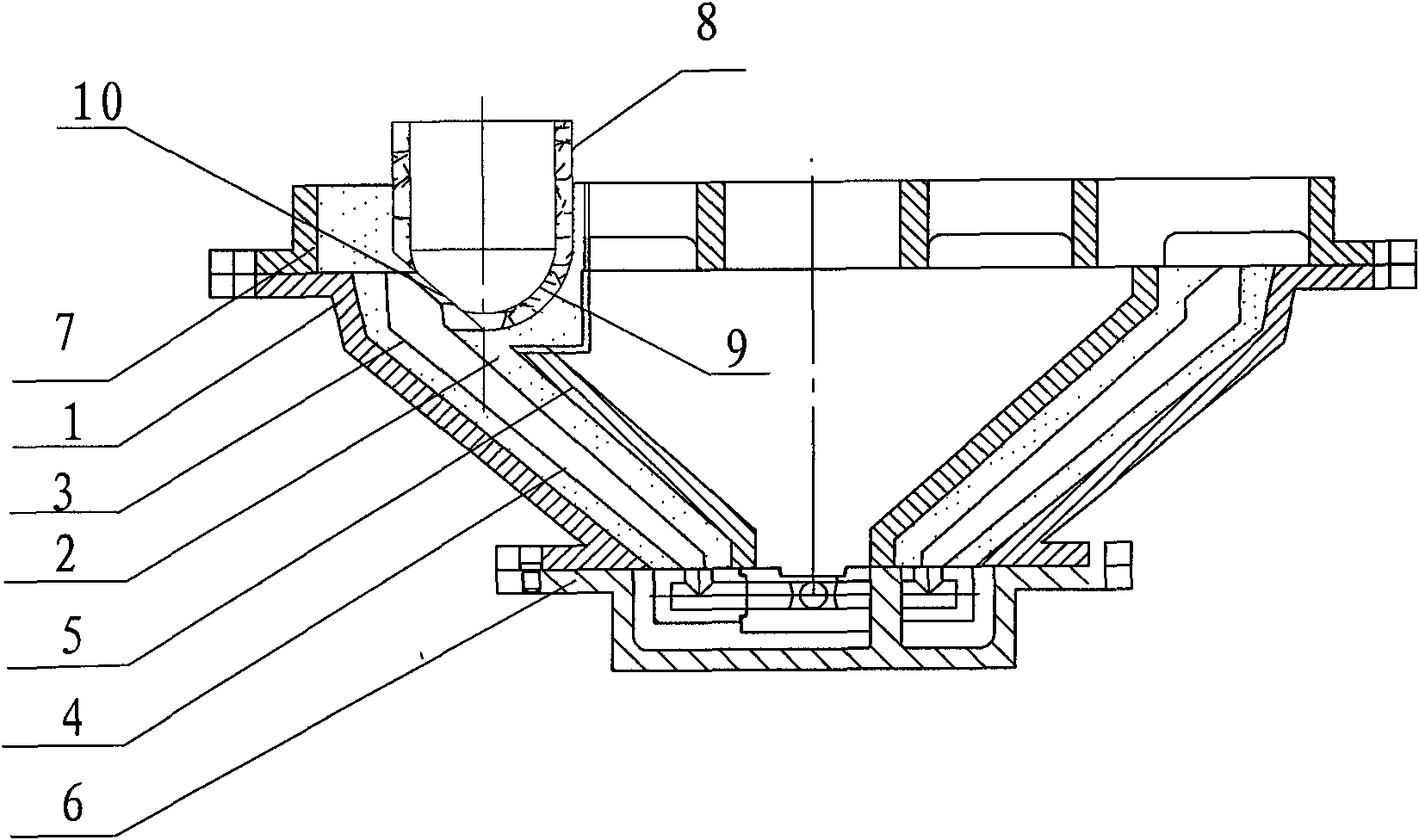 Manufacturing method of heating/heat-insulated washburn risers on inner/outer metal mold sand casting manganese steel crushing wall or rolling mortar wall