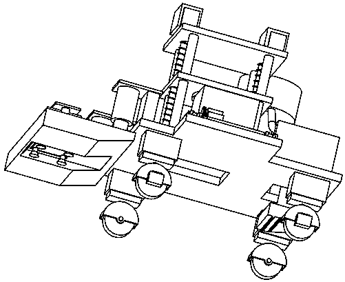 A cement road automatic paving equipment