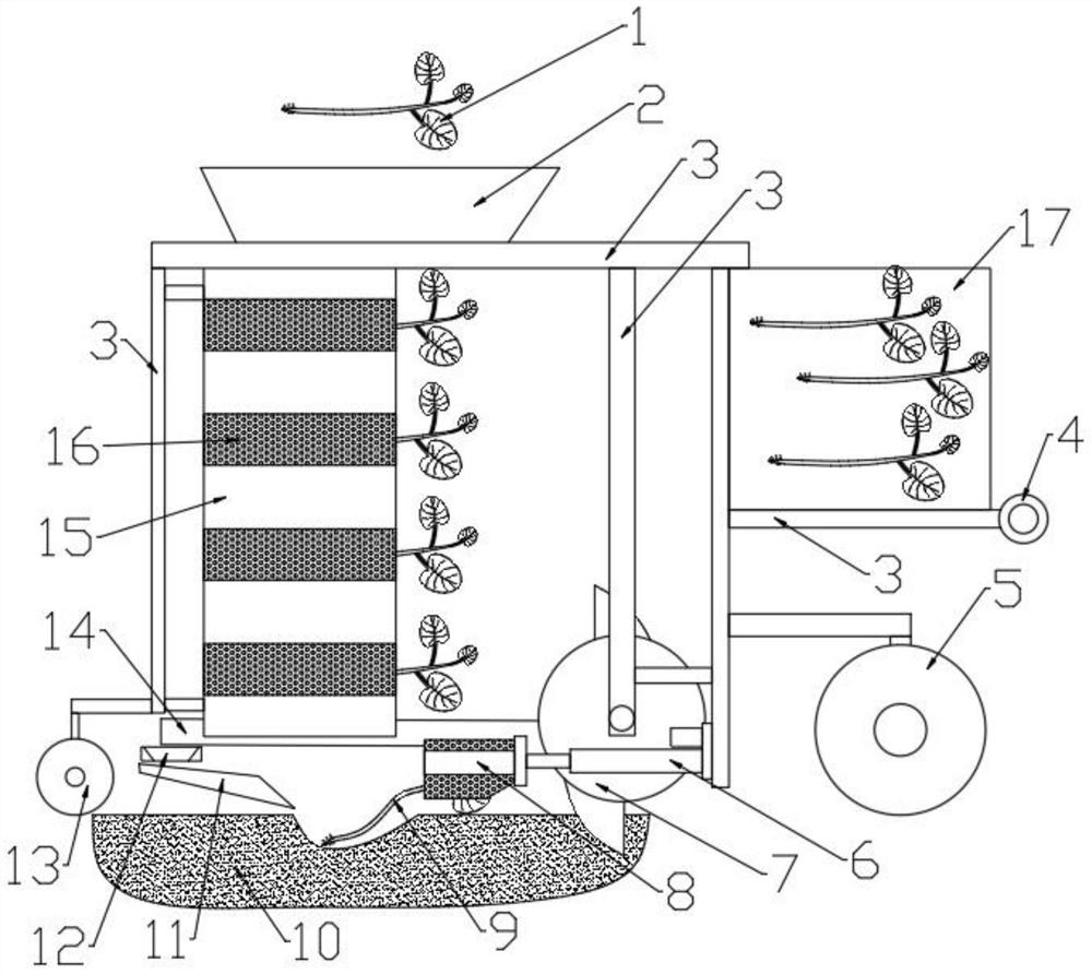 Seedling planting device for sapling planting and using method thereof