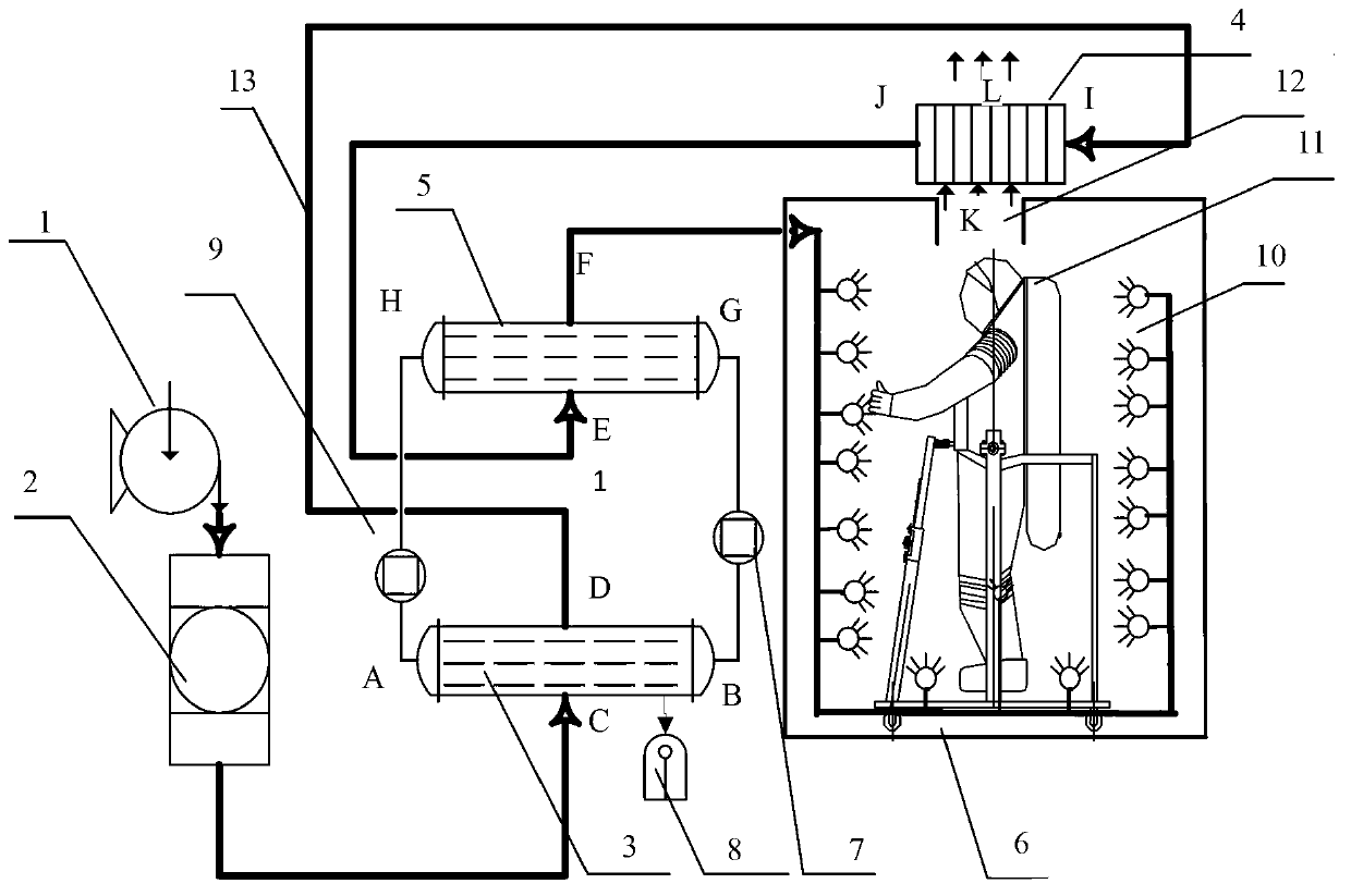 Underwater training space suit dryer based on heat pump technology