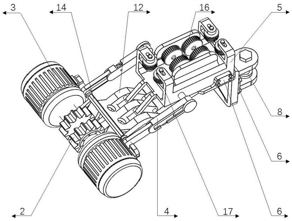 Monorail crane separable toothed rail driving device suitable for large gradient