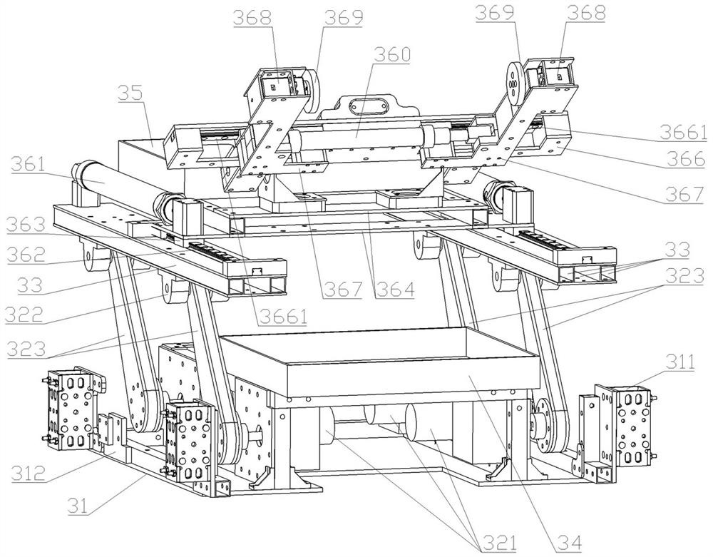 Garbage container transfer robot and method