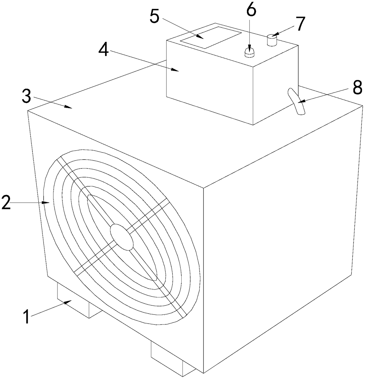 Air-supply type fire-fighting smoke extractor