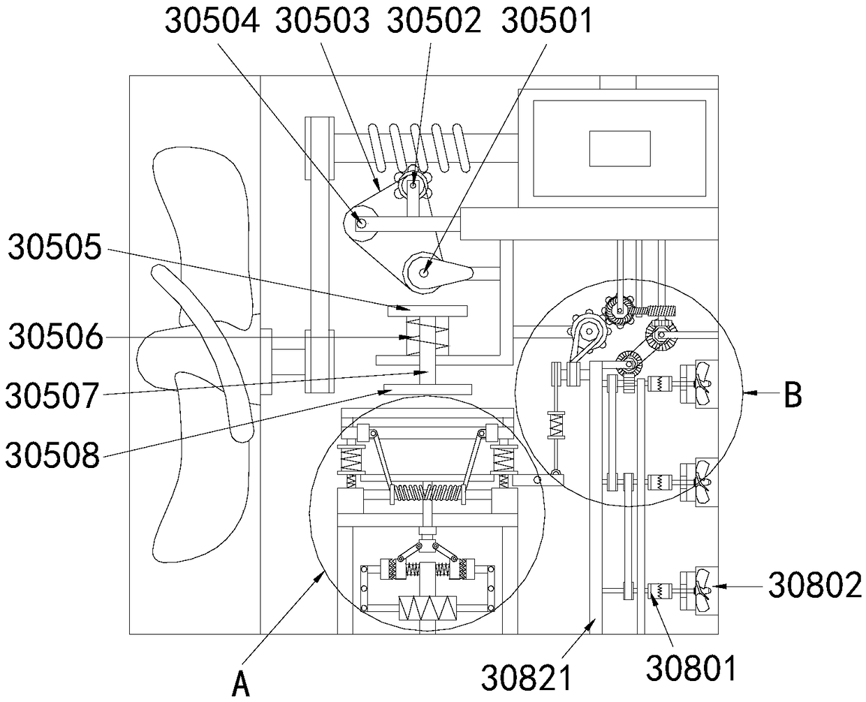 Air-supply type fire-fighting smoke extractor