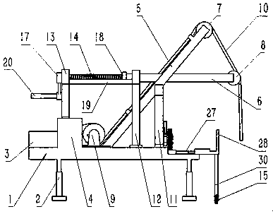 GRC (Glass Fiber Reinforced Cement) plate hoisting auxiliary installation device